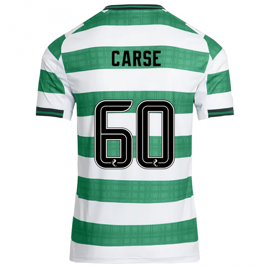 ילדים כדורגל מקנזי קארס #60 ירוק לבן ג'רזי ביתית 2025/26