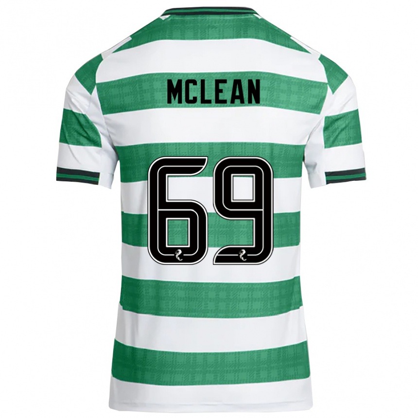 ילדים כדורגל קאי מקלין #69 ירוק לבן ג'רזי ביתית 2025/26