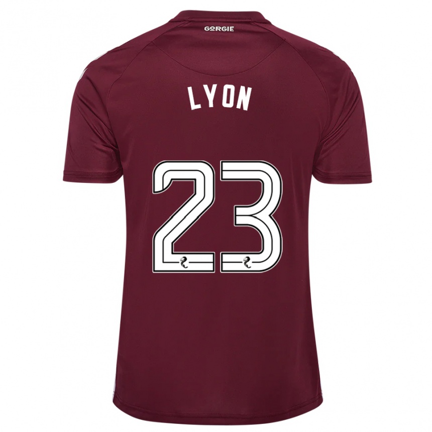 ילדים כדורגל Jack Lyon #23 בורדו לבן ג'רזי ביתית 2025/26