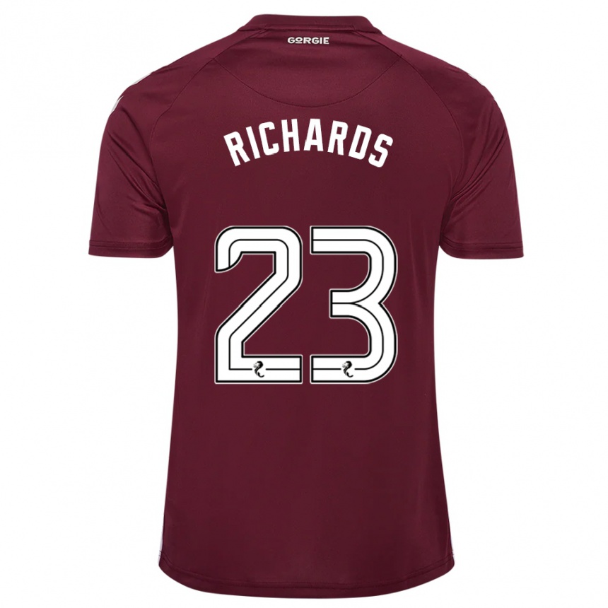 ילדים כדורגל Jackie Richards #23 בורדו לבן ג'רזי ביתית 2025/26