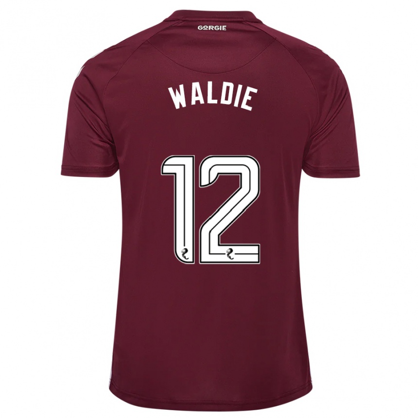 ילדים כדורגל ליזי וולדי #12 בורדו לבן ג'רזי ביתית 2025/26