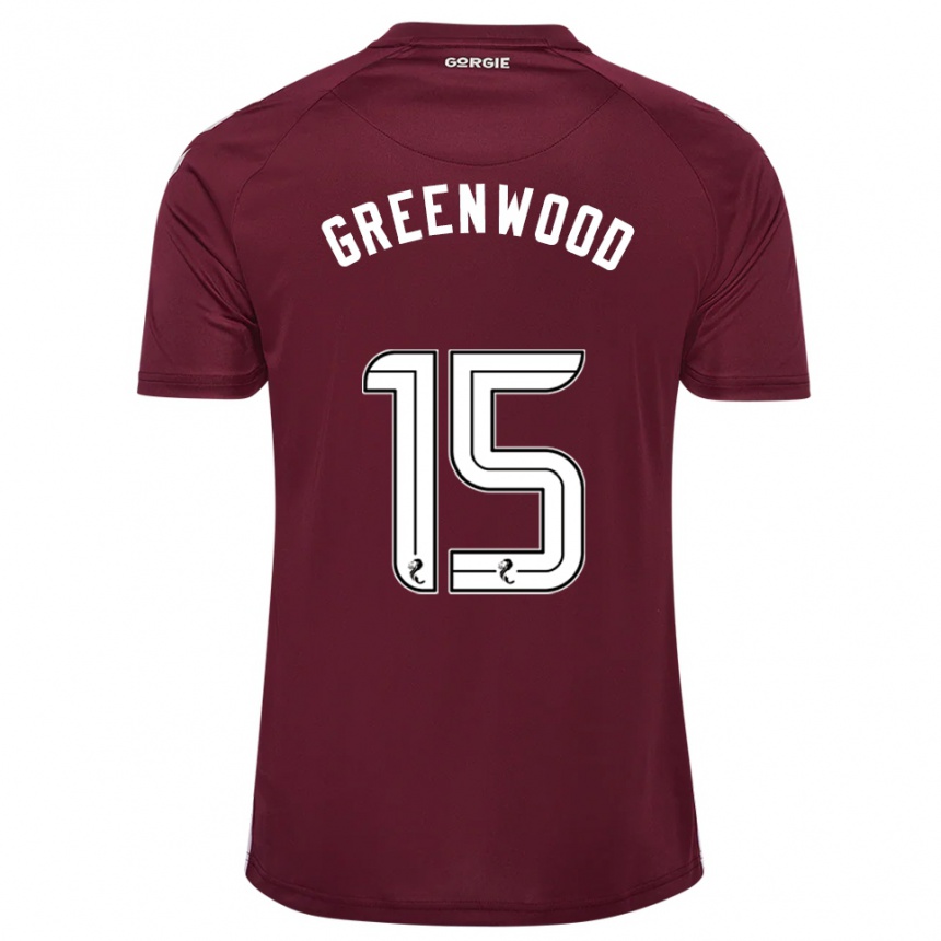 ילדים כדורגל ברודי גרינווד #15 בורדו לבן ג'רזי ביתית 2025/26
