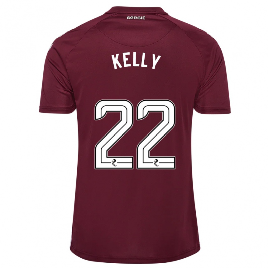 ילדים כדורגל Ryan Kelly #22 בורדו לבן ג'רזי ביתית 2025/26