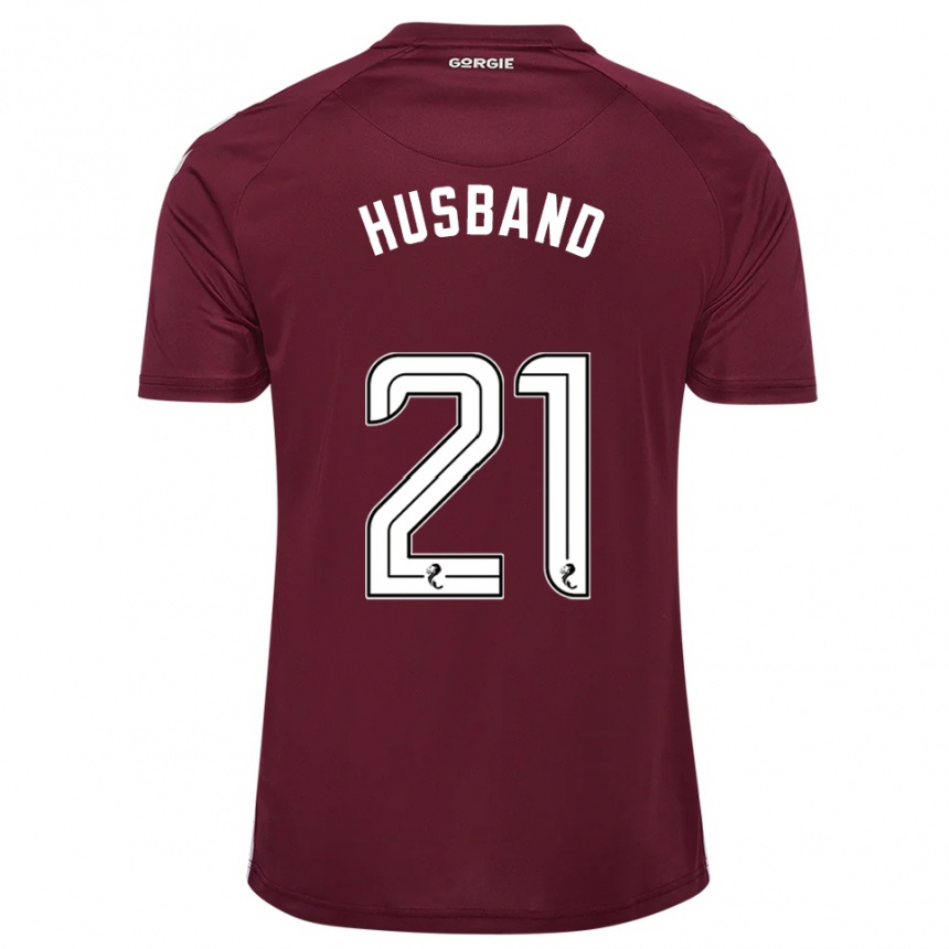 ילדים כדורגל ארין האסבנד #21 בורדו לבן ג'רזי ביתית 2025/26