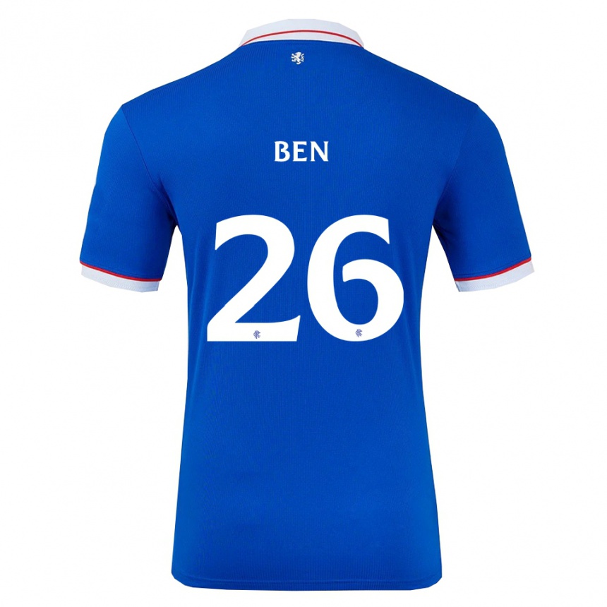 ילדים כדורגל בן דייוויס #26 כחול לבן ג'רזי ביתית 2025/26