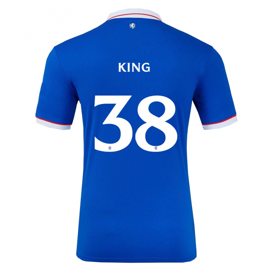 ילדים כדורגל לאון קינג #38 כחול לבן ג'רזי ביתית 2025/26