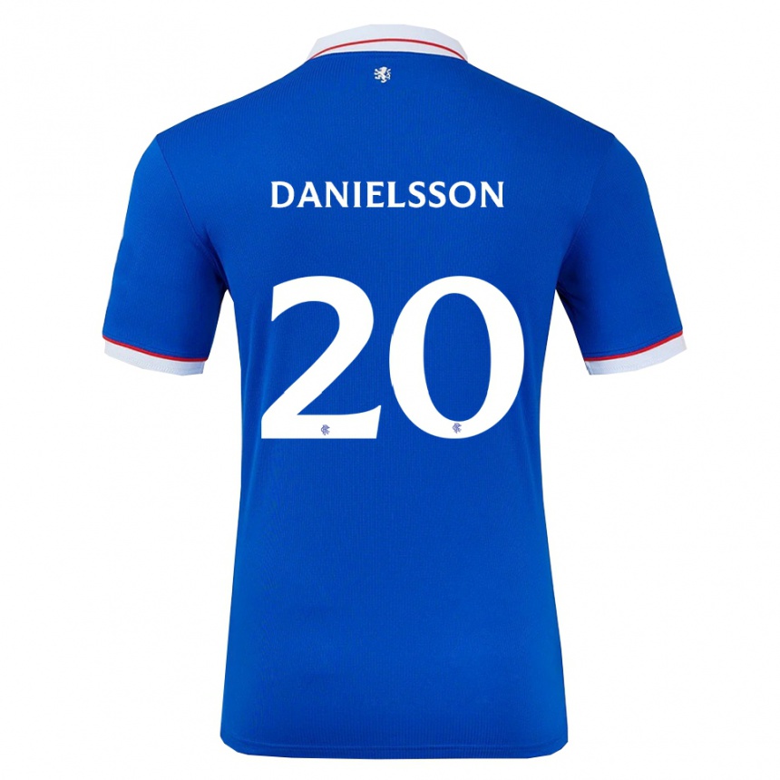 ילדים כדורגל ג׳ני דניאלסון #20 כחול לבן ג'רזי ביתית 2025/26 ילדים כדורגל ג׳ני דניאלסון #20 כחול לבן ג'רזי ביתית 2025/26