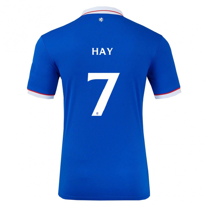 ילדים כדורגל ברוגן היי #7 כחול לבן ג'רזי ביתית 2025/26 ילדים כדורגל ברוגן היי #7 כחול לבן ג'רזי ביתית 2025/26