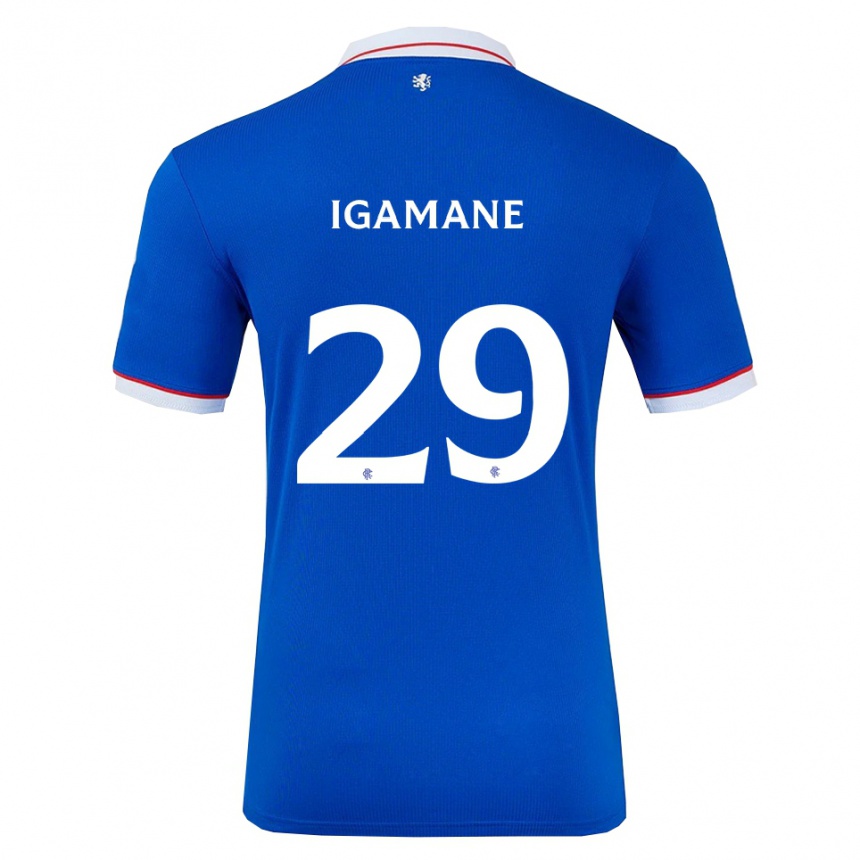 ילדים כדורגל חמזה איגמנה #29 כחול לבן ג'רזי ביתית 2025/26