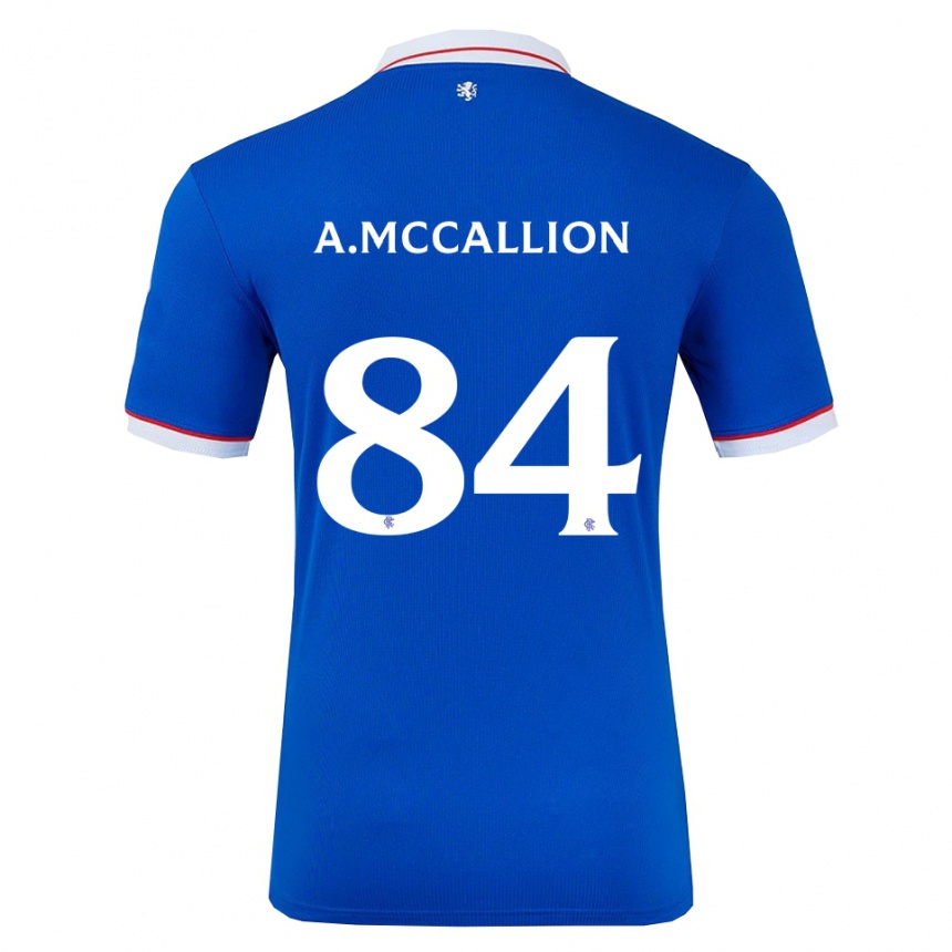 ילדים כדורגל איידן מקקליון #84 כחול לבן ג'רזי ביתית 2025/26