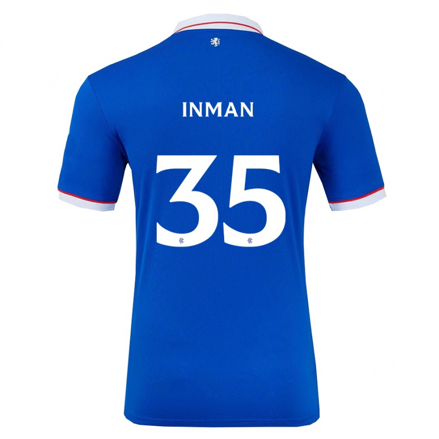 ילדים כדורגל לוסי אינמן #35 כחול לבן ג'רזי ביתית 2025/26