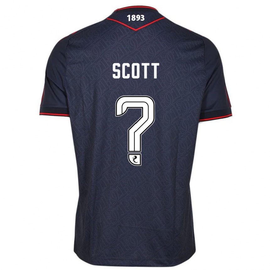 ילדים כדורגל Chase Scott #0 כחול נייבי לבן ג'רזי ביתית 2025/26