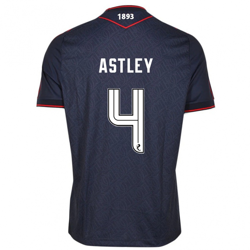 ילדים כדורגל ראיין אסטלי #4 כחול נייבי לבן ג'רזי ביתית 2025/26