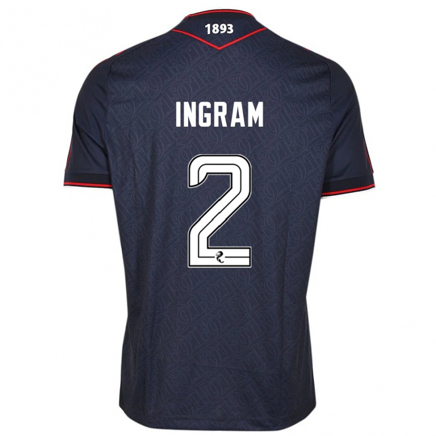 ילדים כדורגל אית'ן אינגרם #2 כחול נייבי לבן ג'רזי ביתית 2025/26