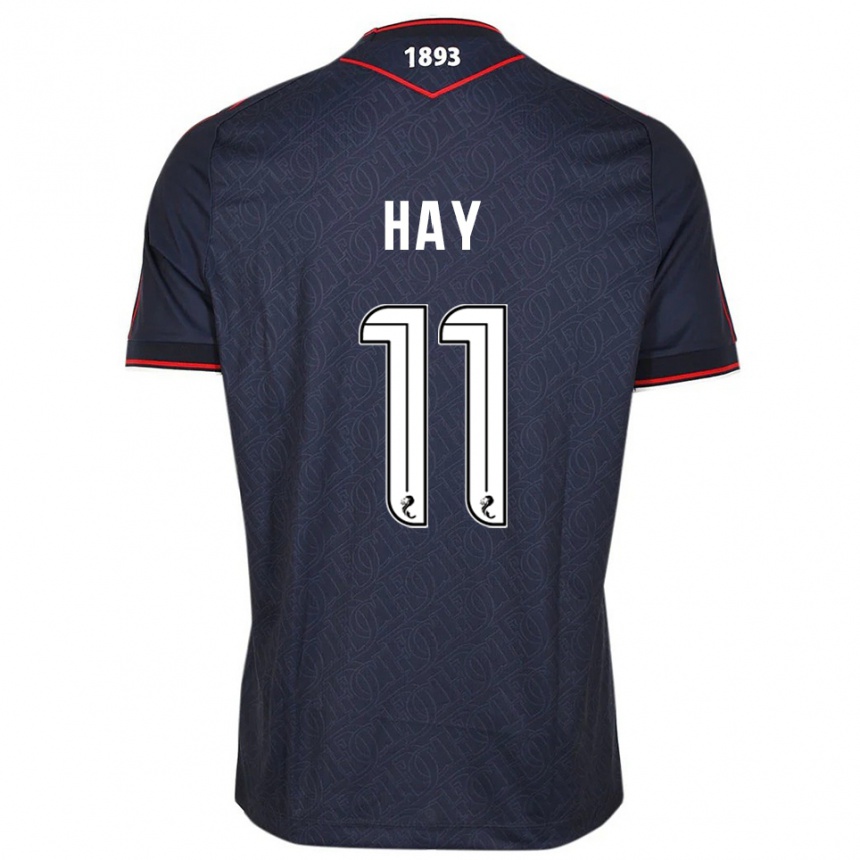 ילדים כדורגל Ashley Hay #11 כחול נייבי לבן ג'רזי ביתית 2025/26