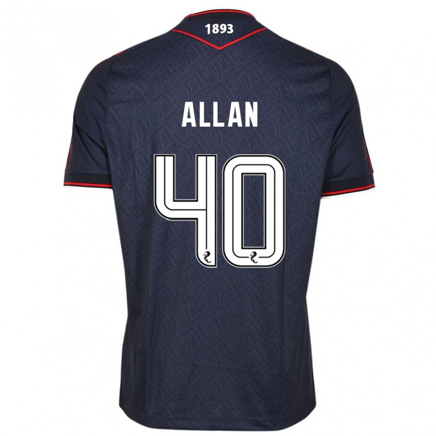 ילדים כדורגל פינלי אלן #40 כחול נייבי לבן ג'רזי ביתית 2025/26