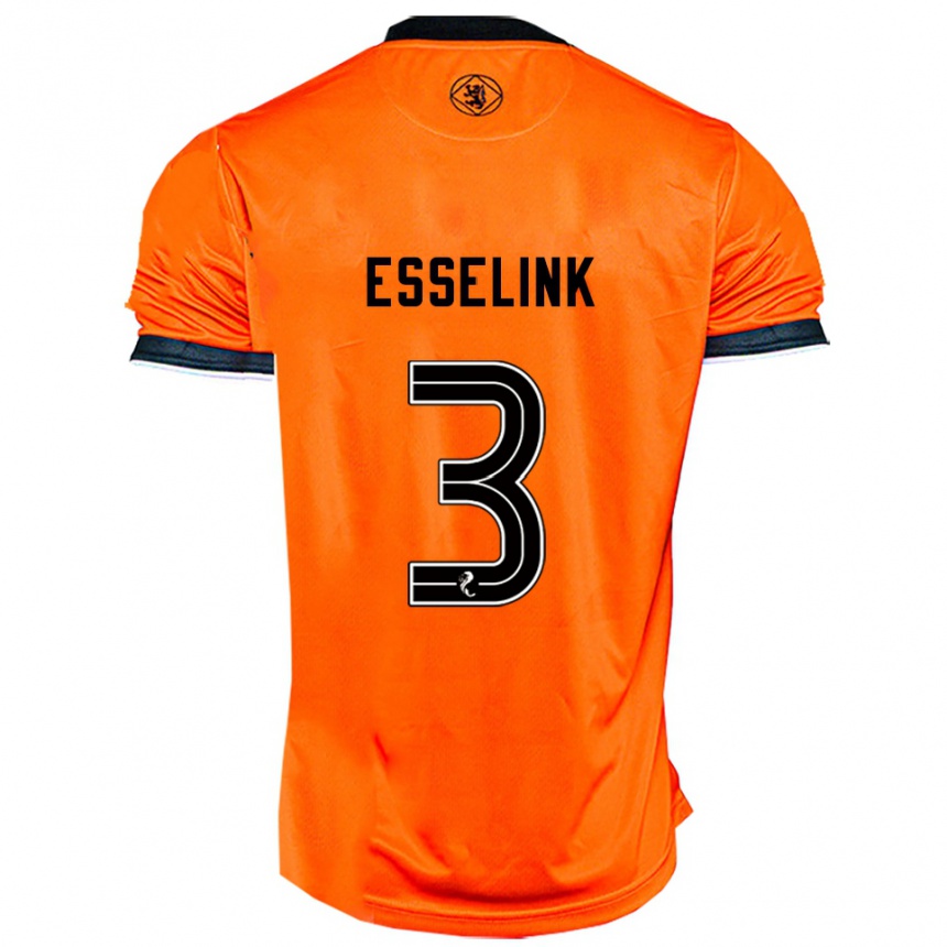 ילדים כדורגל ברט אסלינק #3 כתום שחור ג'רזי ביתית 2025/26