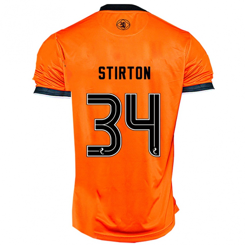 ילדים כדורגל אוון סטירטון #34 כתום שחור ג'רזי ביתית 2025/26