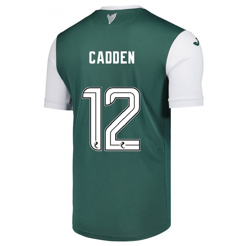 ילדים כדורגל כריס קאדן #12 ירוק לבן ג'רזי ביתית 2025/26