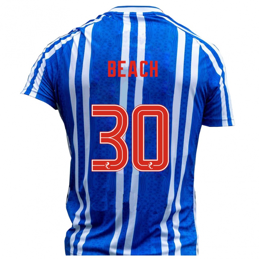 ילדים כדורגל אדי ביץ' #30 כחול לבן ג'רזי ביתית 2025/26