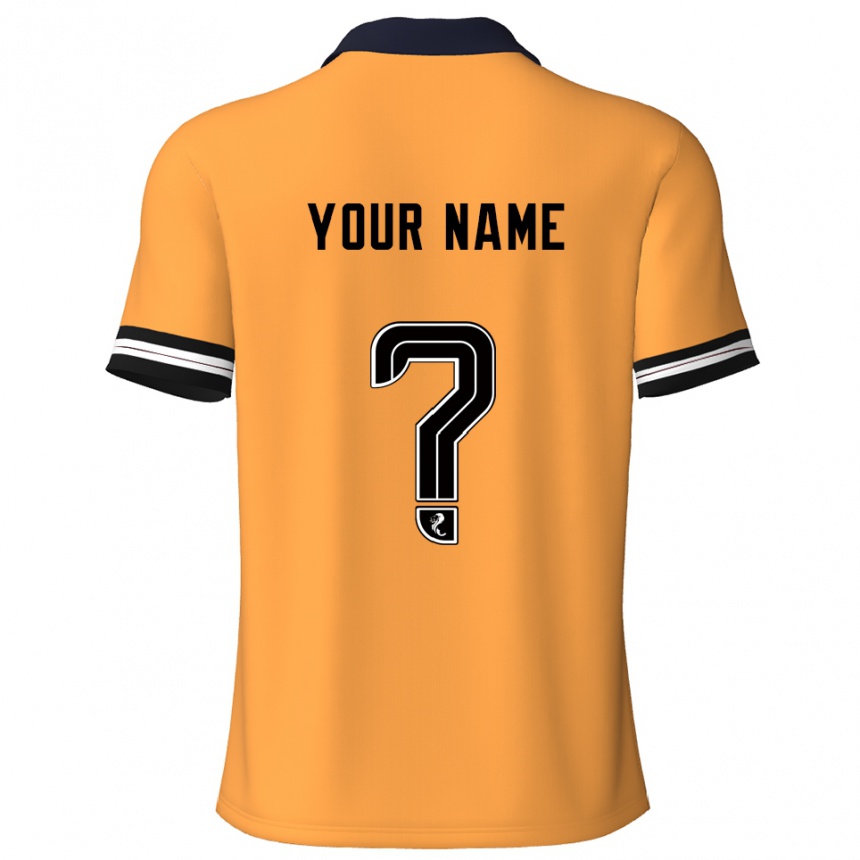 ילדים כדורגל השם שלך #0 צהוב שחור ג'רזי ביתית 2025/26