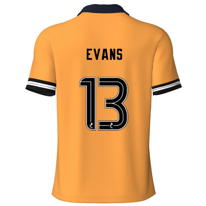 ילדים כדורגל Lauren Evans #13 צהוב שחור ג'רזי ביתית 2025/26