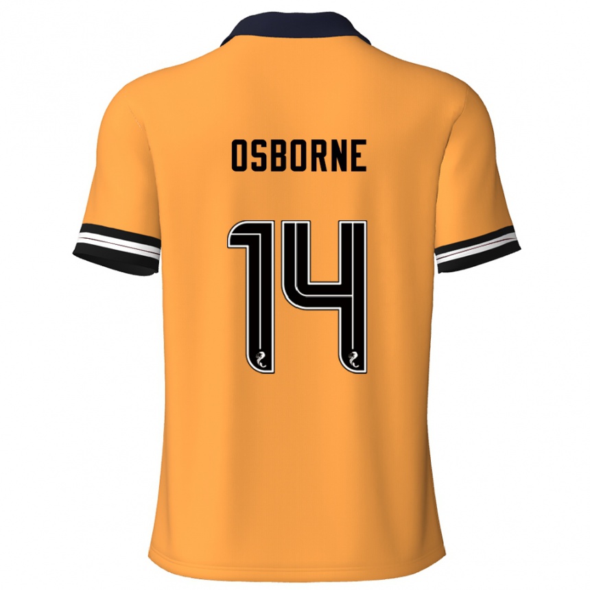ילדים כדורגל Ellie Osborne #14 צהוב שחור ג'רזי ביתית 2025/26