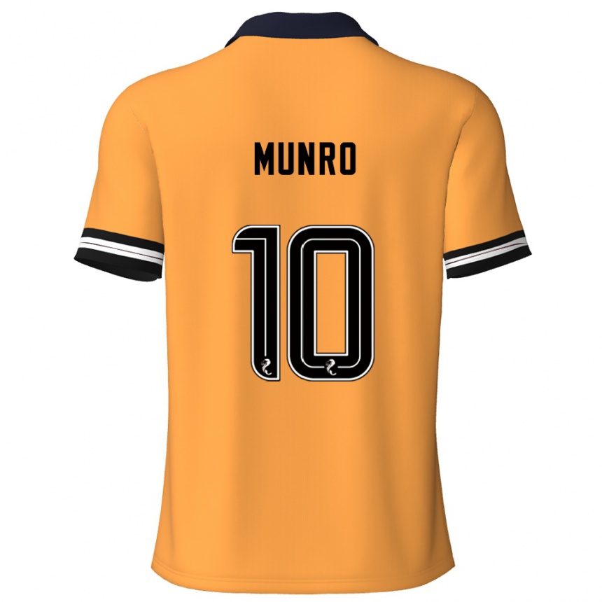 ילדים כדורגל Vhairi Munro #10 צהוב שחור ג'רזי ביתית 2025/26