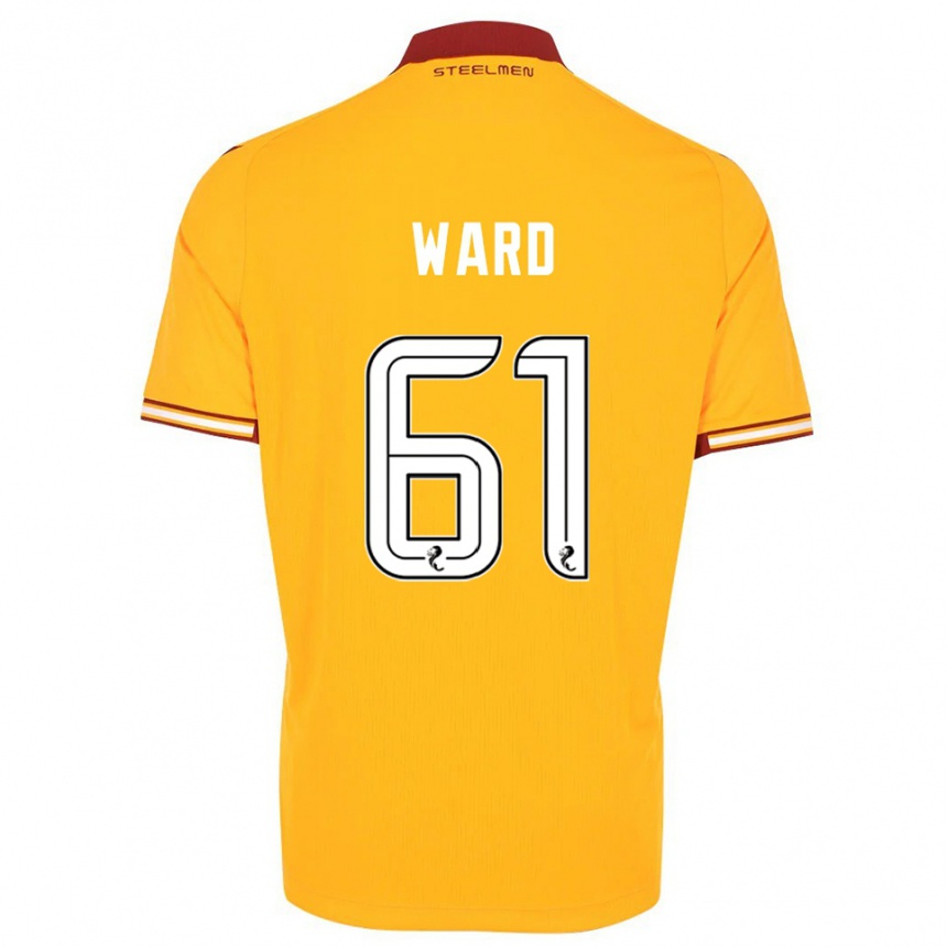 ילדים כדורגל קאלום וורד #61 צהוב בורדו ג'רזי ביתית 2025/26