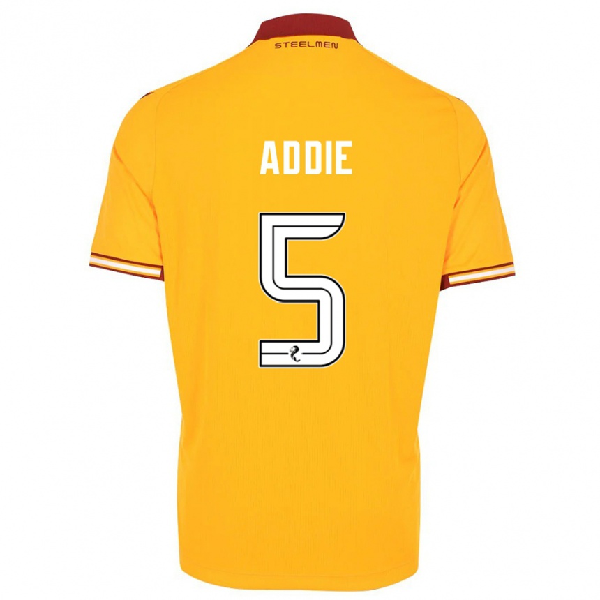 ילדים כדורגל Jo Addie #5 צהוב בורדו ג'רזי ביתית 2025/26