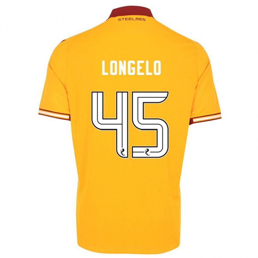 ילדים כדורגל עמנואל לונגלו #45 צהוב בורדו ג'רזי ביתית 2025/26