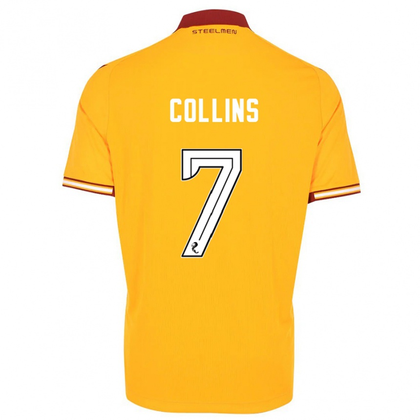 ילדים כדורגל ביילי קולינס #7 צהוב בורדו ג'רזי ביתית 2025/26