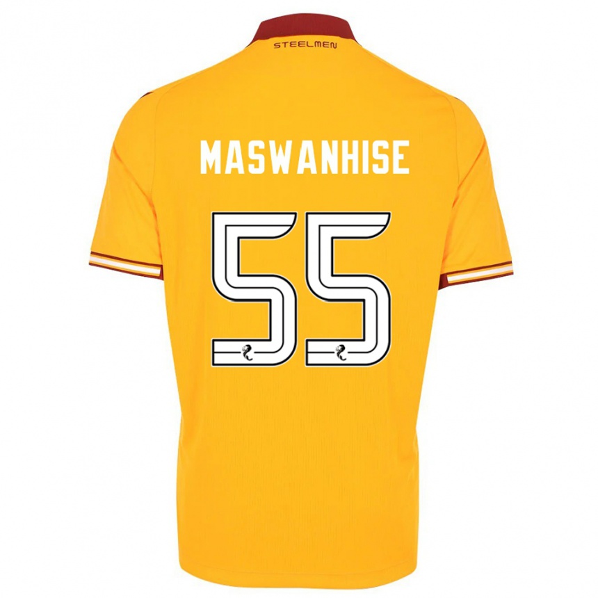 ילדים כדורגל תודה רבה #55 צהוב בורדו ג'רזי ביתית 2025/26