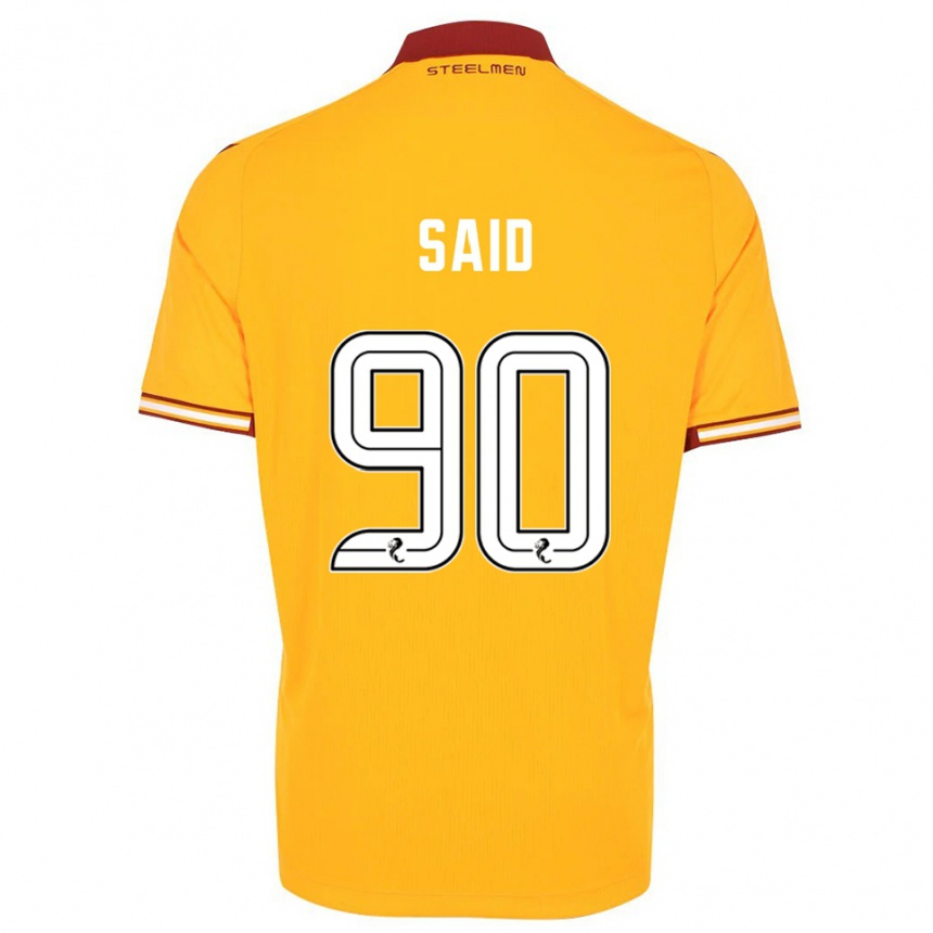 ילדים כדורגל איברהים סעיד #90 צהוב בורדו ג'רזי ביתית 2025/26