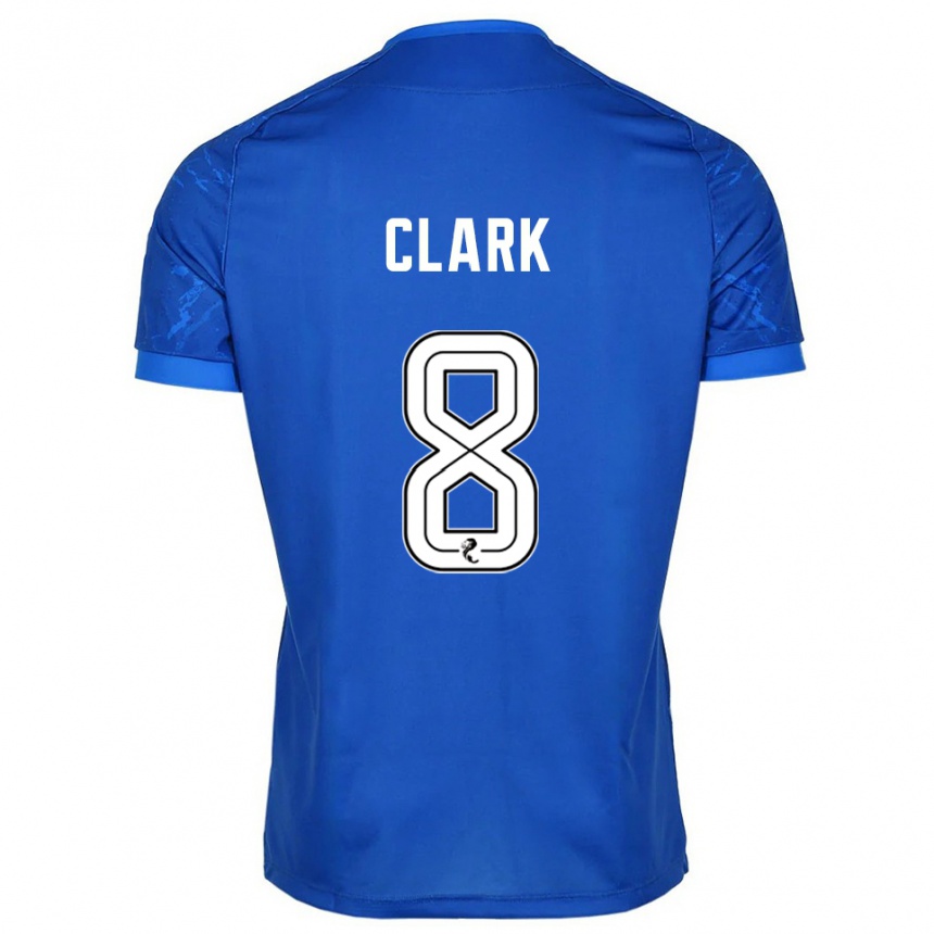 ילדים כדורגל Hannah Clark #8 כחול לבן ג'רזי ביתית 2025/26