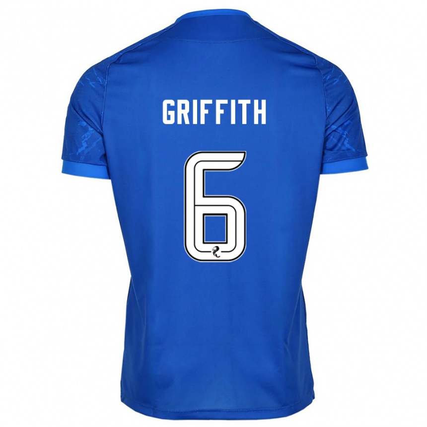 ילדים כדורגל ויקטור גריפית׳ #6 כחול לבן ג'רזי ביתית 2025/26