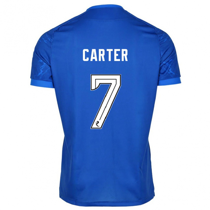 ילדים כדורגל Nicole Carter #7 כחול לבן ג'רזי ביתית 2025/26