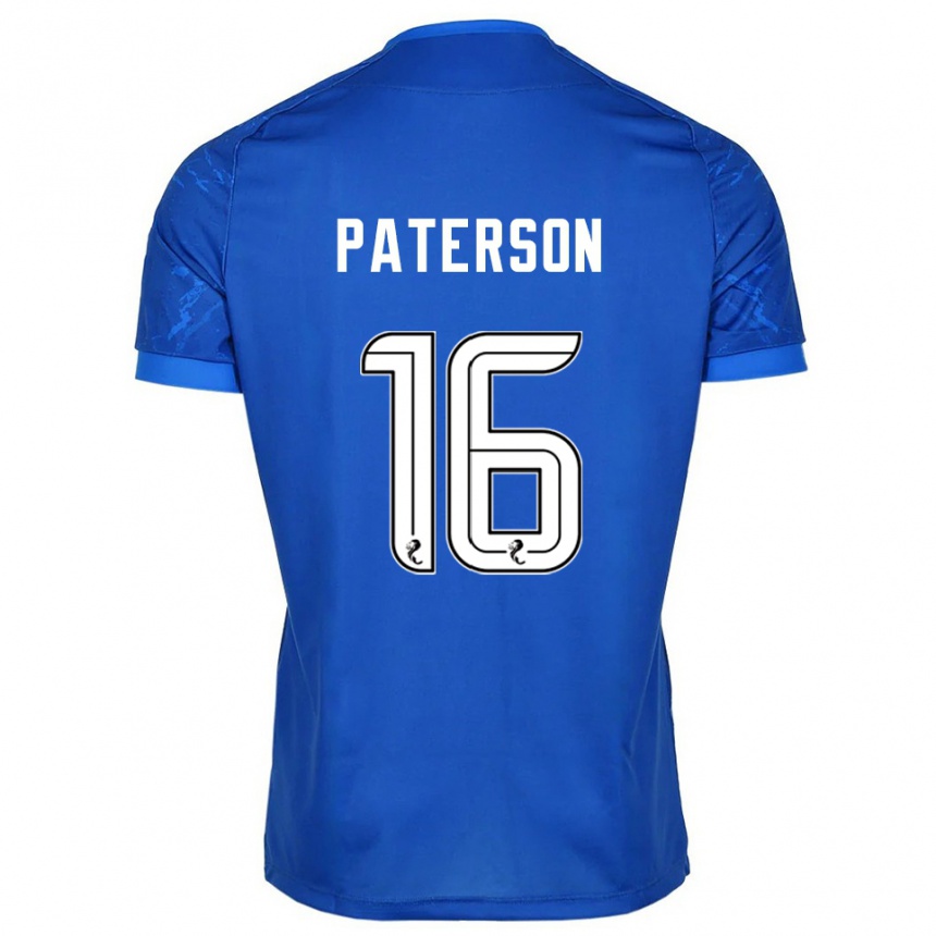 ילדים כדורגל Megan Paterson #16 כחול לבן ג'רזי ביתית 2025/26