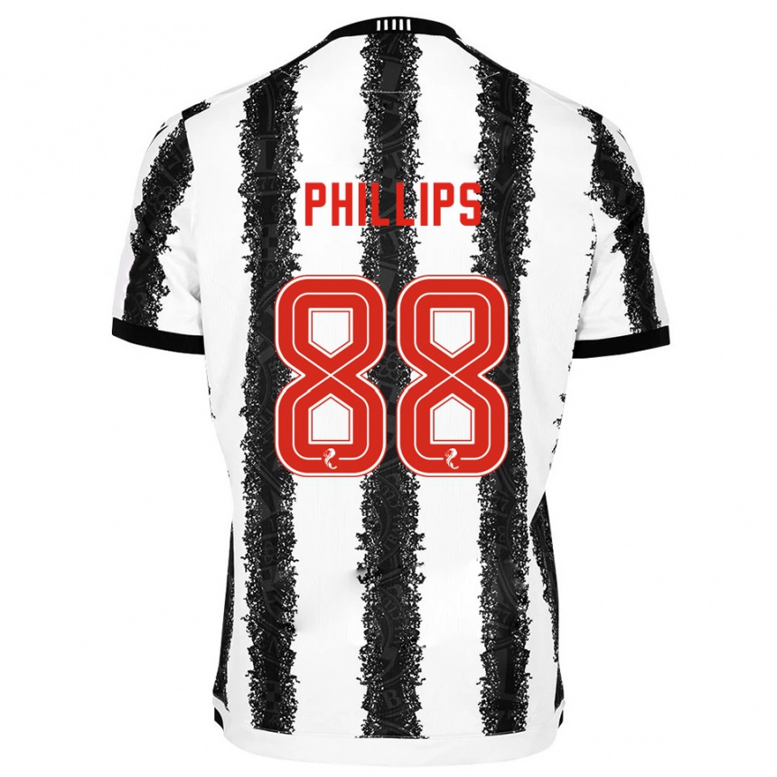 ילדים כדורגל קיליאן פיליפס #88 לבן שחור ג'רזי ביתית 2025/26