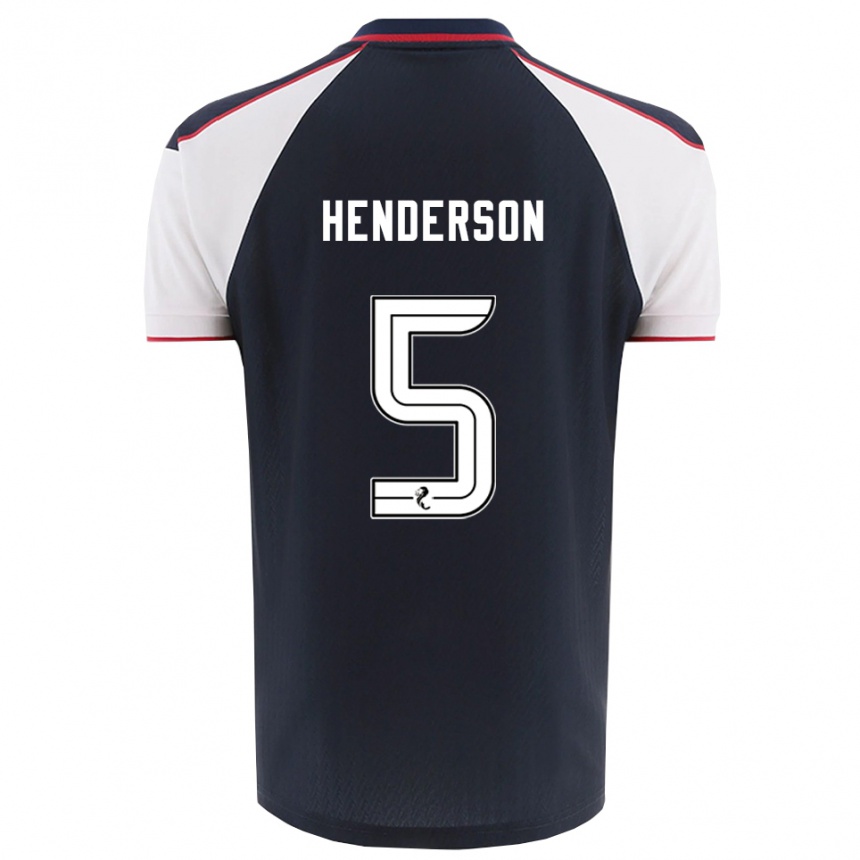 ילדים כדורגל ליאם הנדרסון #5 כחול נייבי לבן ג'רזי ביתית 2025/26