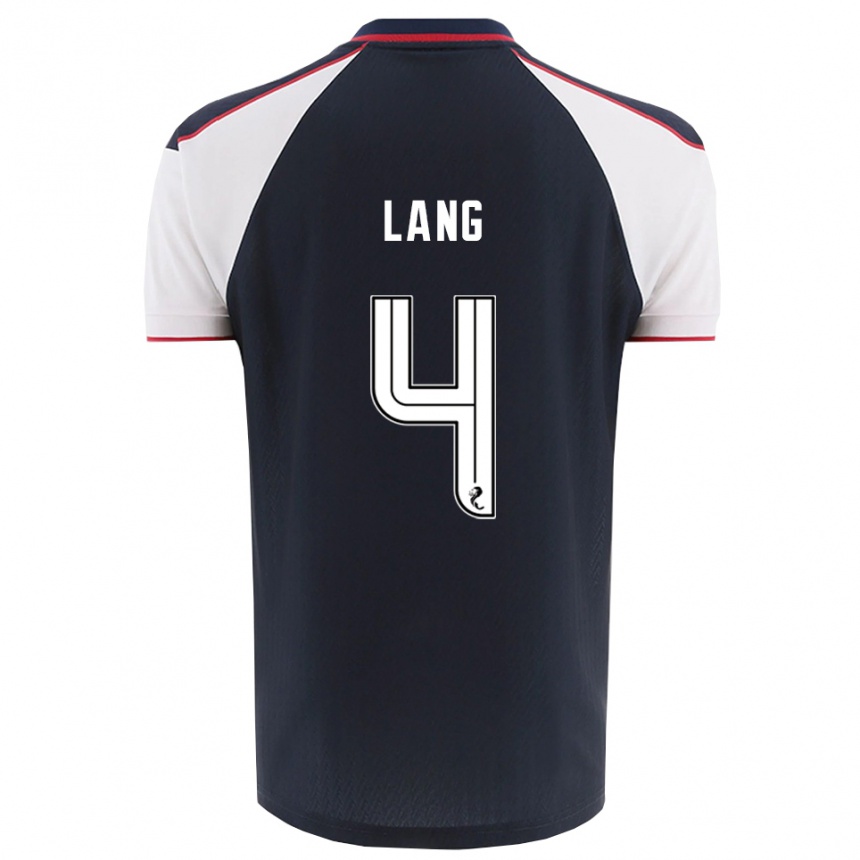 ילדים כדורגל Tom Lang #4 כחול נייבי לבן ג'רזי ביתית 2025/26