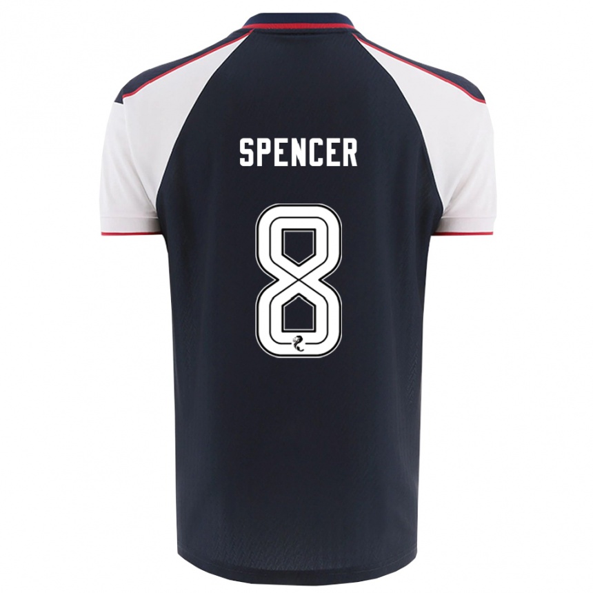 ילדים כדורגל בראד ספנסר #8 כחול נייבי לבן ג'רזי ביתית 2025/26