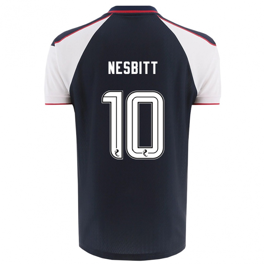 ילדים כדורגל איידן נסביט #10 כחול נייבי לבן ג'רזי ביתית 2025/26