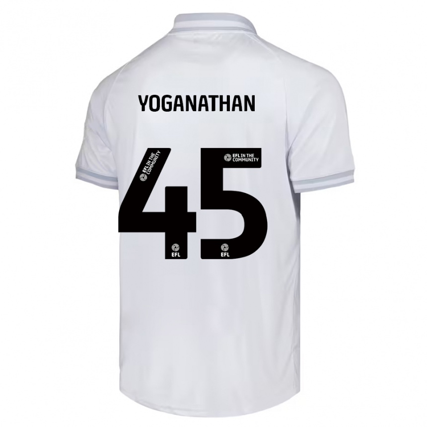 ילדים כדורגל וימאל יוגאנתן #45 לבן אפור שחור הרחק ג'רזי 2025/26