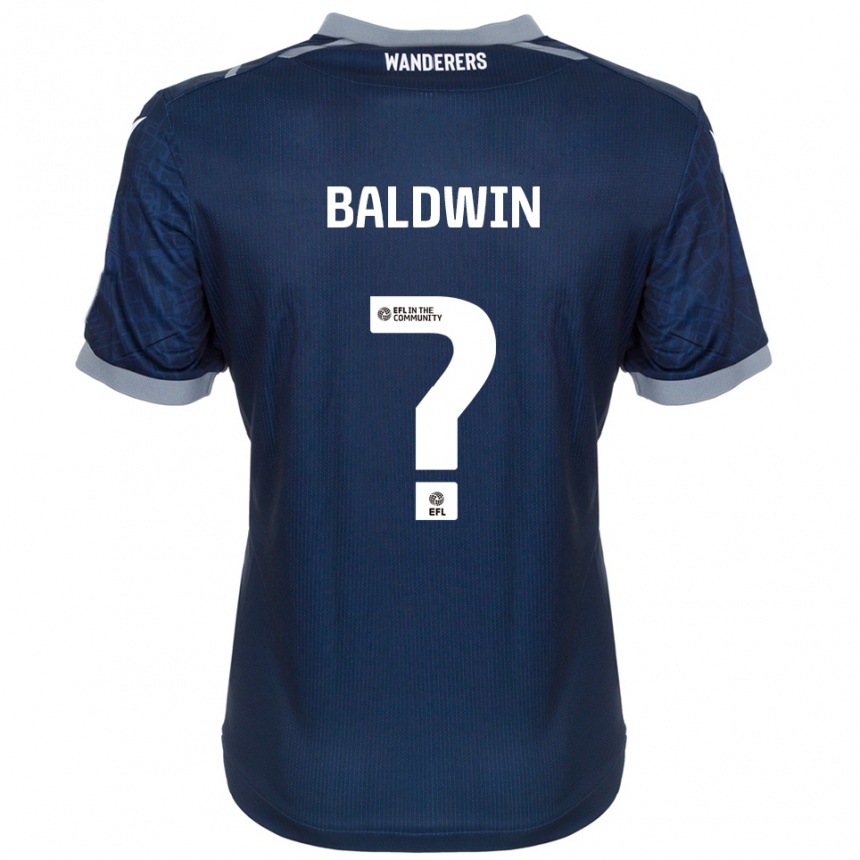 ילדים כדורגל Hannah Baldwin #0 כחול נייבי אפור הרחק ג'רזי 2025/26