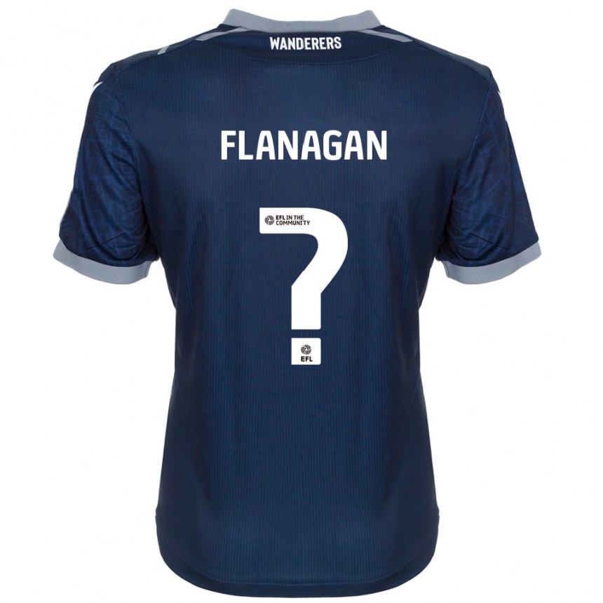 ילדים כדורגל Ocean Flanagan #0 כחול נייבי אפור הרחק ג'רזי 2025/26