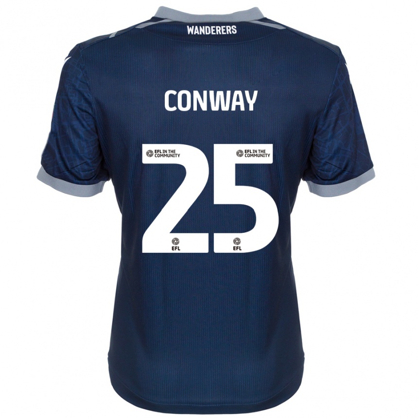 ילדים כדורגל Max Conway #25 כחול נייבי אפור הרחק ג'רזי 2025/26
