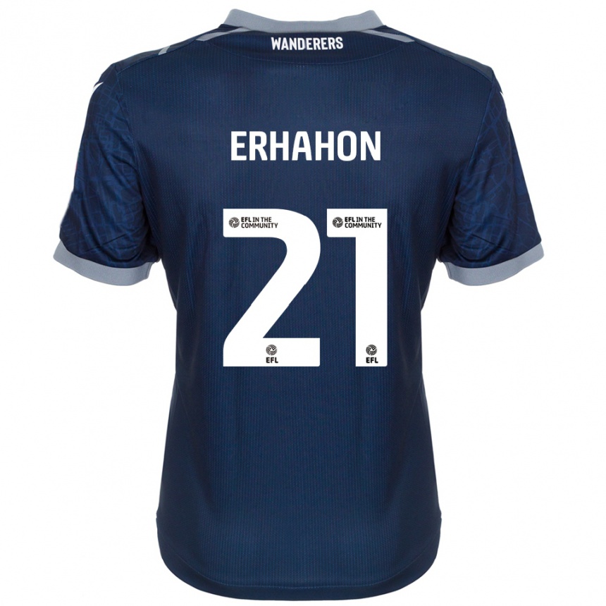 ילדים כדורגל אית'ן ארהון #21 כחול נייבי אפור הרחק ג'רזי 2025/26