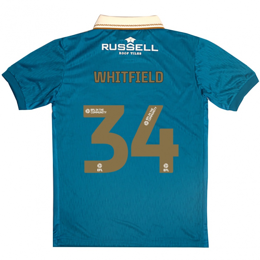 ילדים כדורגל בן ויטפילד #34 תכלת לבן הרחק ג'רזי 2025/26