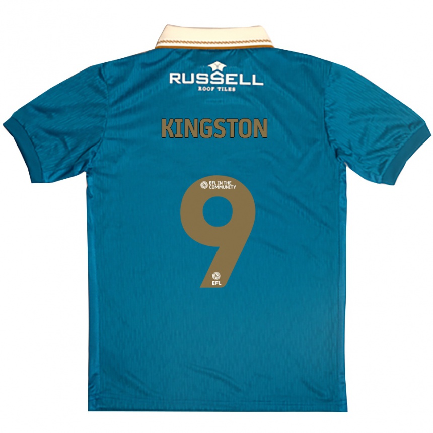 ילדים כדורגל Steph Kingston #9 תכלת לבן הרחק ג'רזי 2025/26